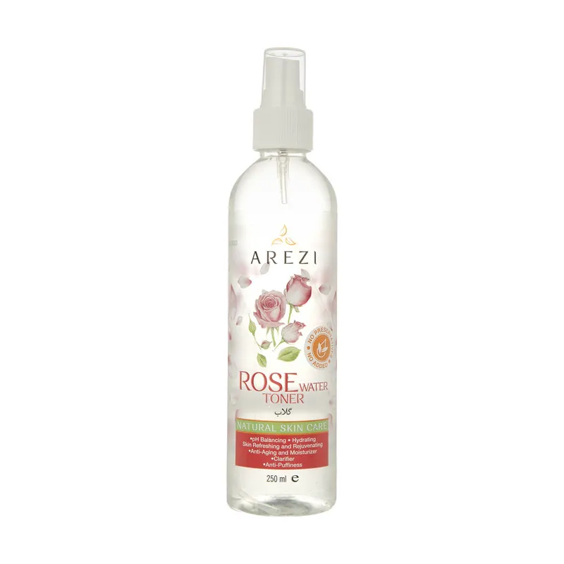 تونر صورت عارضی مدل rosewater حجم 250 میلی لیتر 