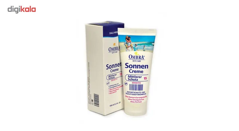 کرم ضدآفتاب بدون رنگ امبرا SPF15 مدل Sonnen مناسب پوست های حساس حجم 100 میلی لیتر - تصویر 2