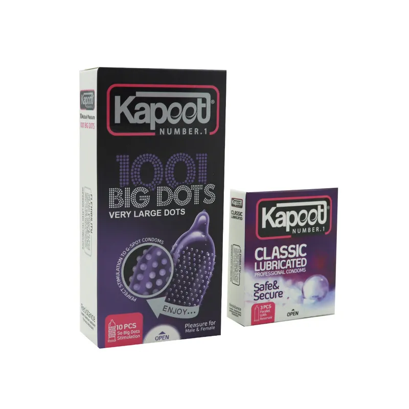 کاندوم کاپوت مدل BIG DOTS بسته 10 عددی به همراه کاندوم کاپوت مدل CLASSIC بسته 3 عددی - تصویر 2