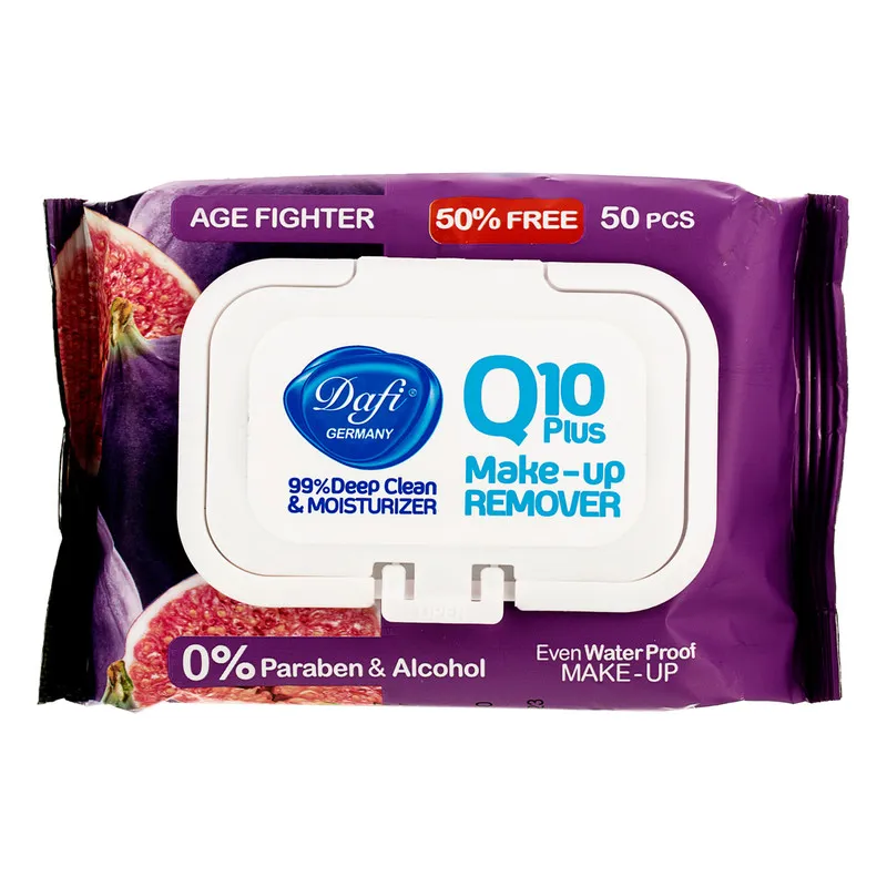 دستمال مرطوب دافی مدل Q10 PLUS بسته 50 عددی - تصویر 2