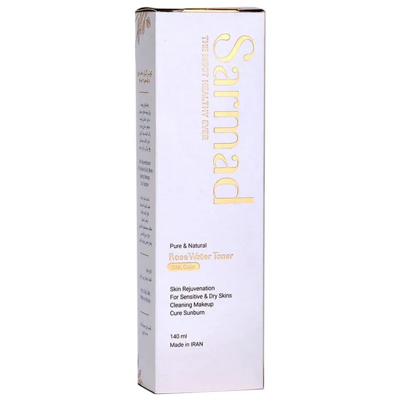 تونر پاک کننده صورت سرمد مدل GOLD ROSE WATER حجم 140 میلی لیتر - تصویر 3