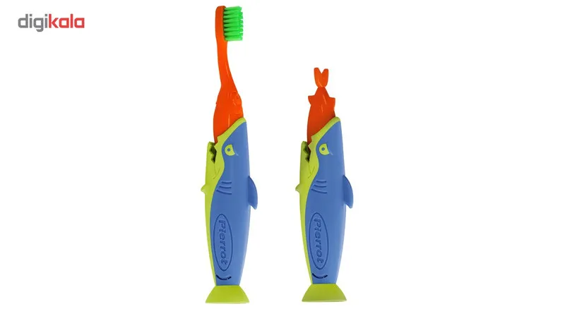 مسواک کودک پیرروت مدل Sharky با برس نرم بسته 2 عددی - تصویر 3