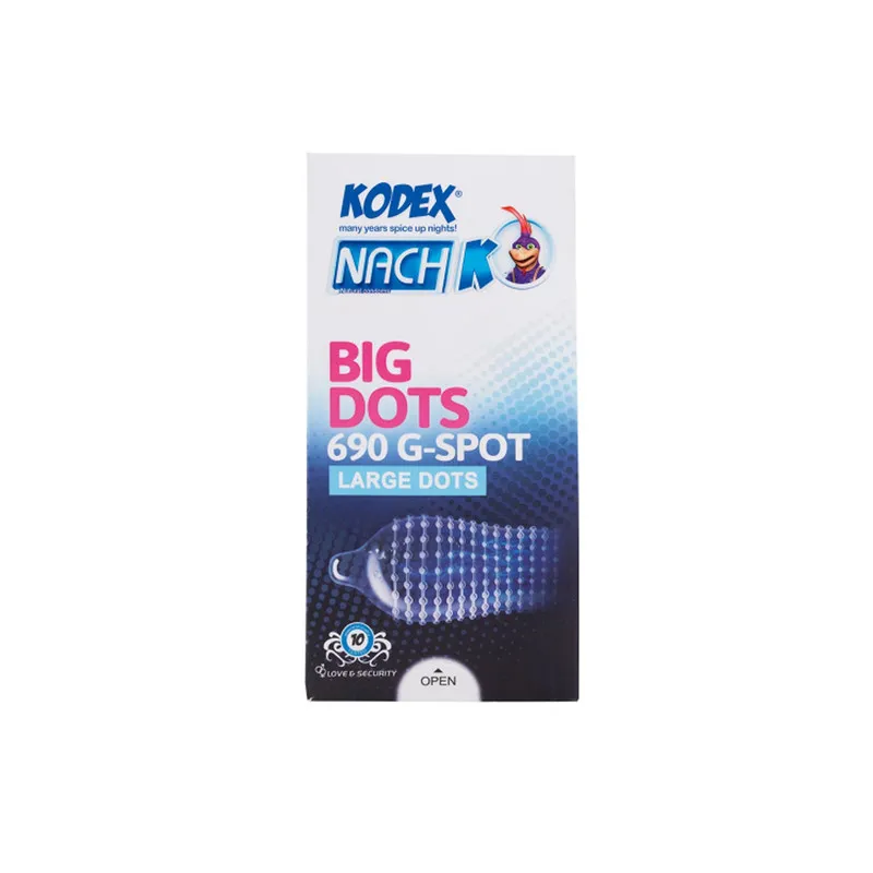 کاندوم ناچ کدکس مدل BIG DOTS مجموعه 2 عددی - تصویر 2