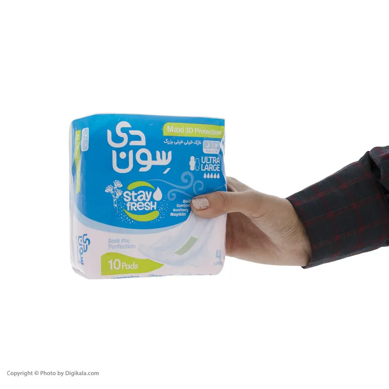 نوار بهداشتی بزرگ سون دی مدل Thin Large بسته 10 عددی - تصویر 2
