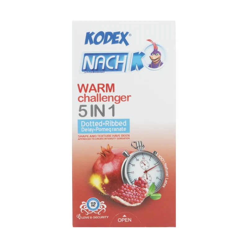 کاندوم ناچ  کدکس مدل Warm Challenger 5in1 مجموعه 2 عددی - تصویر 2