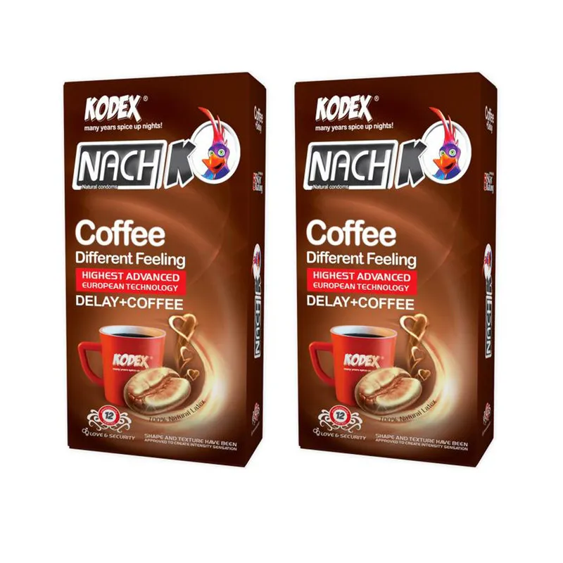 کاندوم ناچ کدکس مدل Coffee مجموعه 2 عددی