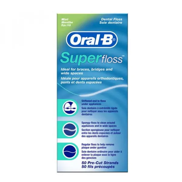 نخ دندان اورال-بی مدل super floss - تصویر 5