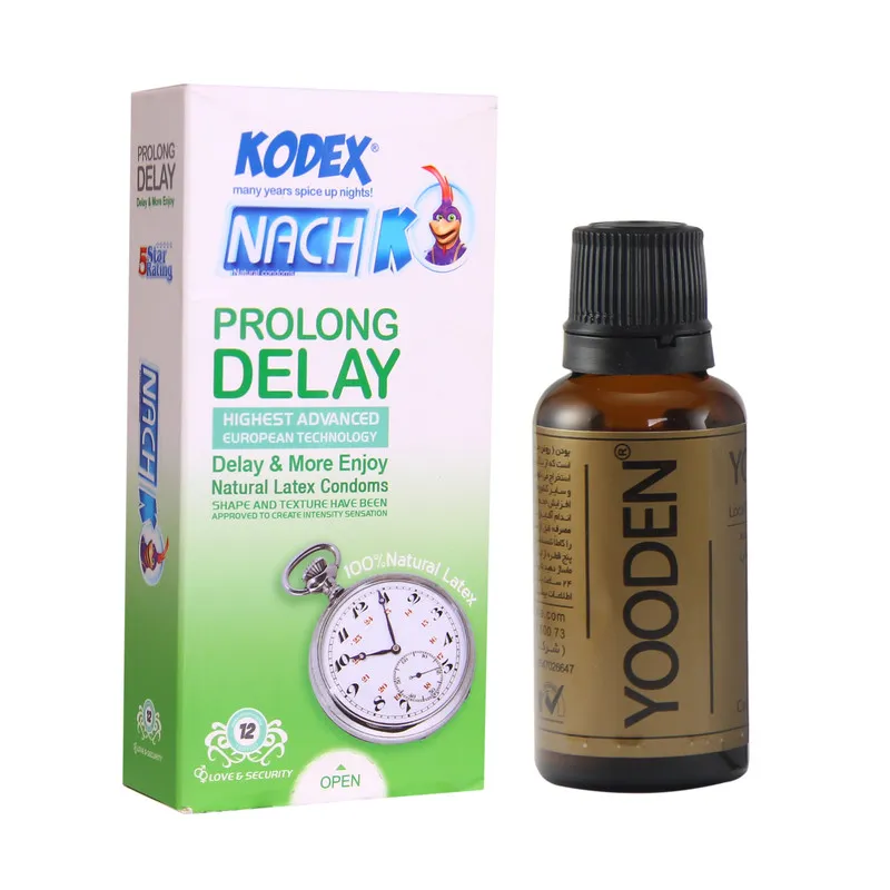 کاندوم کدکس مدل Prolong Delay بسته 12 عددی به همراه روغن یودن کد 01 حجم 30 میلی لیتر - تصویر 2