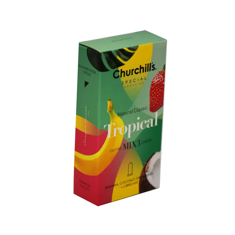 کاندوم چرچیلز مدل Natural Classic Tropical بسته 12 عددی - تصویر 3