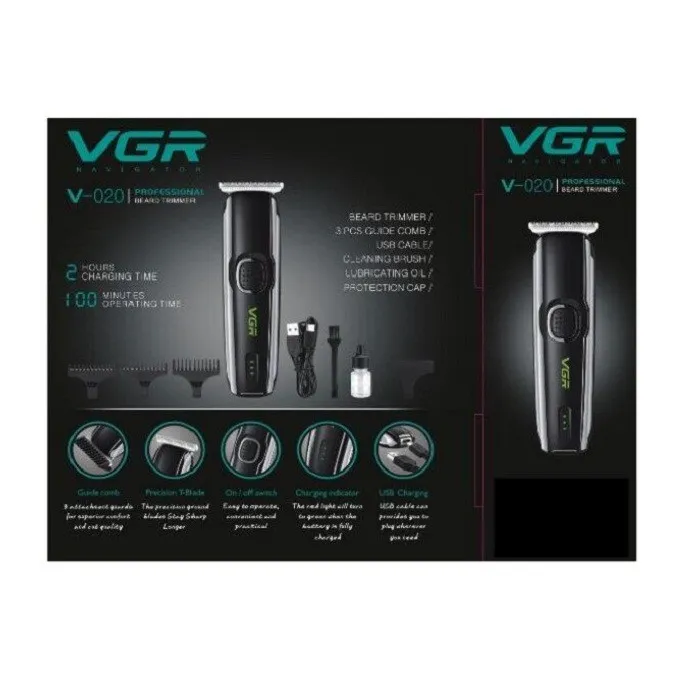 ماشین اصلاح موی سر و صورت وی جی ار مدل V-020 - تصویر 6