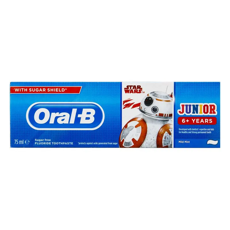 خمیر دندان اورال-بی سری Junior +6 years مدل Star wars حجم 75 میلی لیتر - تصویر 2
