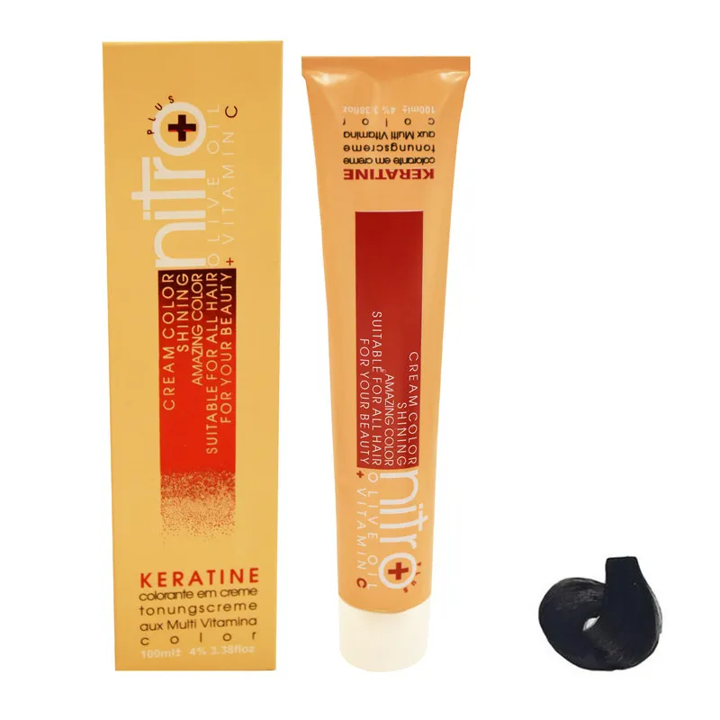 رنگ مو نیترو سری Keratine شماره 3.3 حجم 100 میلی لیتر رنگ قهوه ای زیتونی - تصویر 5