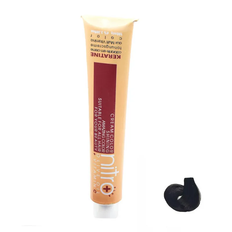 رنگ مو نیترو سری Keratine شماره 3.3 حجم 100 میلی لیتر رنگ قهوه ای زیتونی - تصویر 6