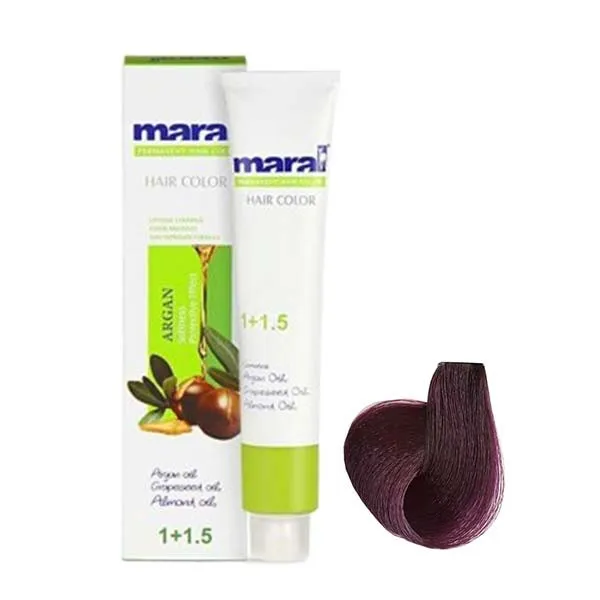 رنگ مو مارال مدل Violet شماره 3.99 حجم 100 میلی لیتر رنگ شرابی تیره - تصویر 2