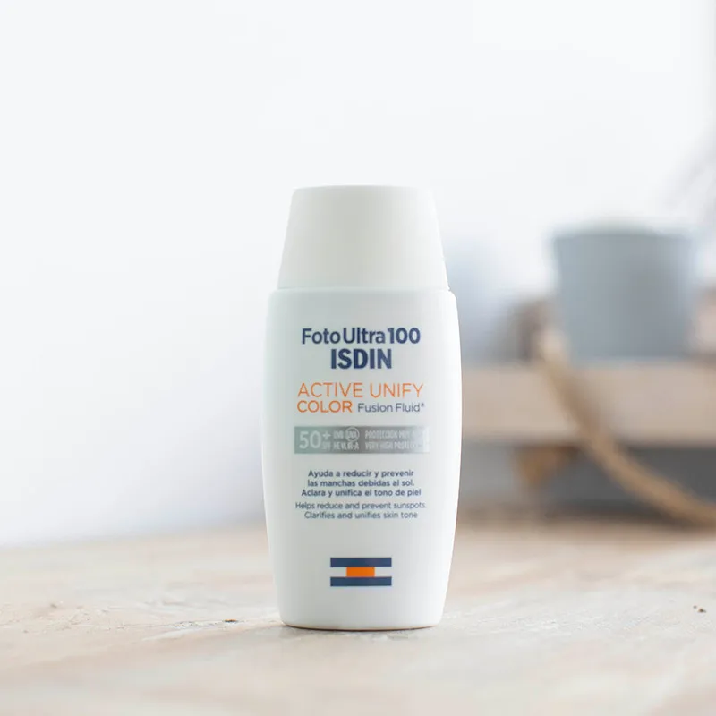 فلوئید ضد آفتاب رنگی ایزدین SPF50 مدل ACTIVE UNIFY محافظ UVA ،UVB، ضد آب، مناسب انواع پوست حجم 50 میلی‌لیتر - تصویر 2