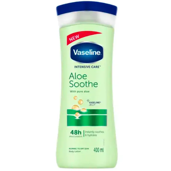 لوسیون بدن وازلین مدل Aloe Soothe حجم 400 میلیلیتر نرمکننده و آبرسان پوست خشک و معمولی با عصاره آلوئه ورا جذب سریع و حفظ لطافت و نرمی پوست بعد از استحمام - تصویر 2