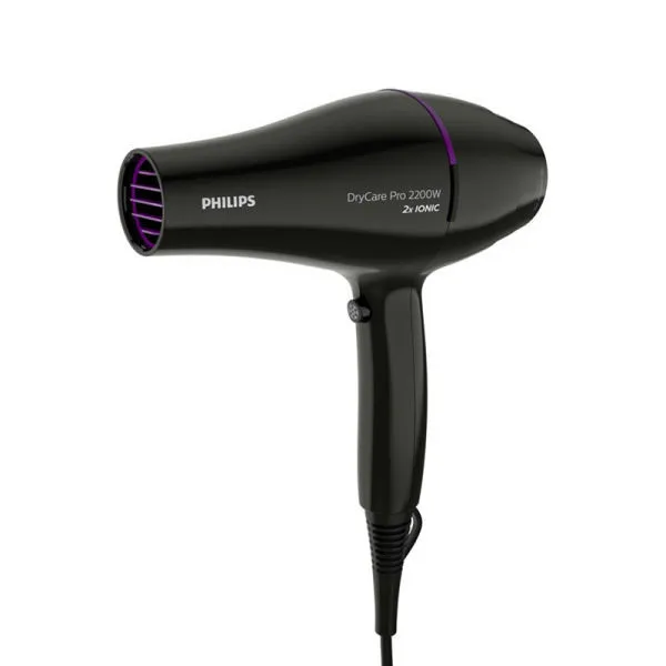 سشوار حرفهای 2200 وات فیلیپس مدل BHD274، موتور AC، وزن 600 گرم، دارای سری متمرکزکننده باریک، متمرکزکننده پهن با ویژگی حجمدهندگی، با قابلیت باد سرد، فناوری تولید یون - تصویر 2