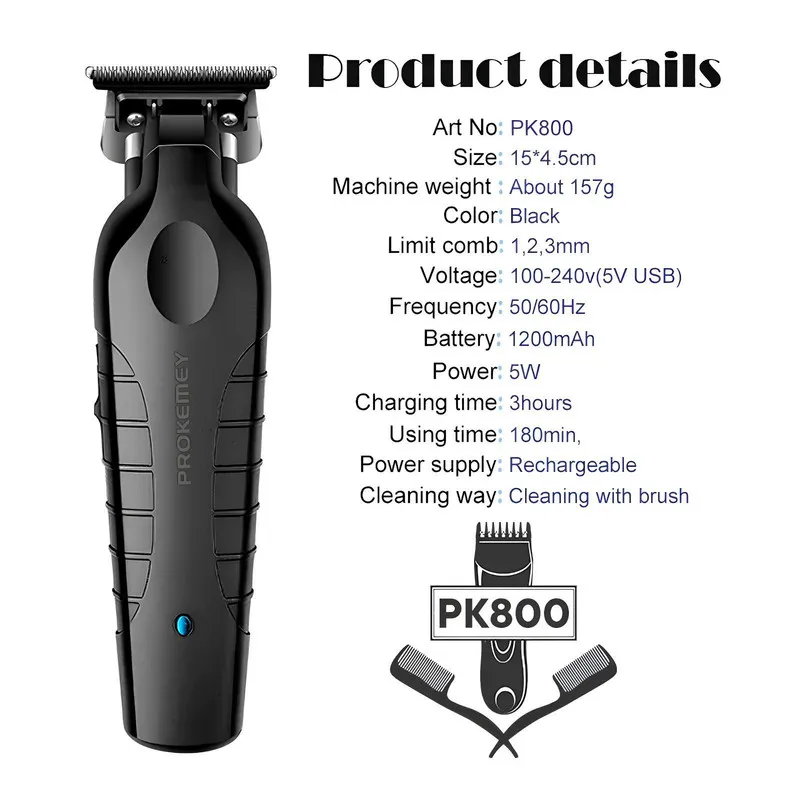 ماشین اصلاح موی سر و صورت شارژی پروکمی مدل PK800 - تصویر 3