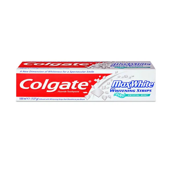 خمیر دندان کلگیت سری max white مدل whitening stripes حجم 100 میلی لیتر - تصویر 2