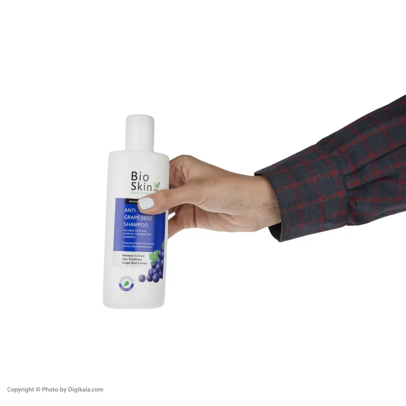 شامپو ضد شوره مو بیو اسکین مدل Grape Seed حجم 200 میلی لیتر - تصویر 5