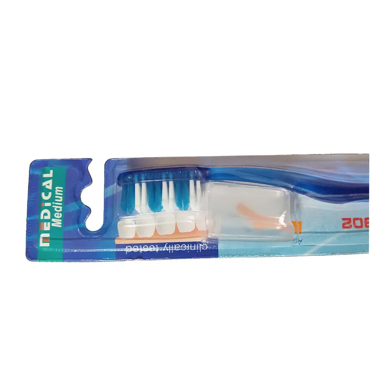 مسواک مدیکال کد 01 با برس متوسط بسته 2 عددی - تصویر 3