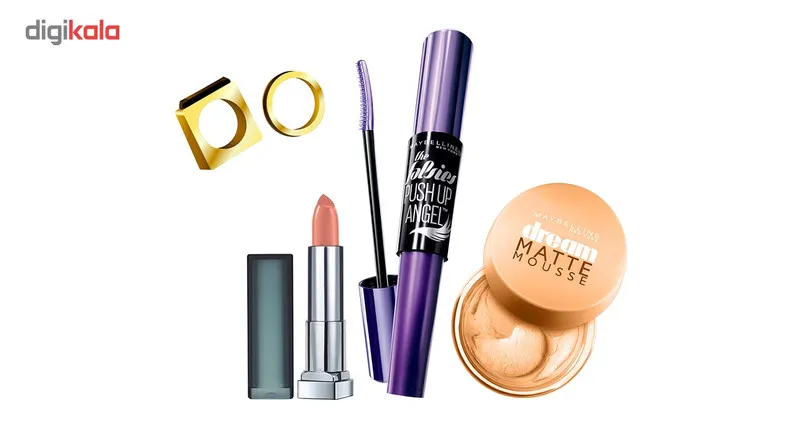 موس میبلین مدل Dream Matte 48 به همراه ریمل مدل Push Up Angel و رژ لب مدل Sensational Matte 930 - تصویر 2