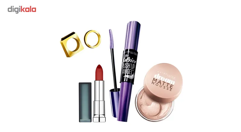 موس میبلین مدل Dream Matte 21 به همراه ریمل مدل Push Up Angel و رژ لب مدل Sensational Matte 975 - تصویر 2