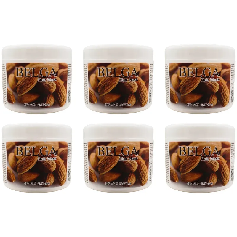 ماسک مو بلگا مدل Almond حجم 550 میلی لیتر مجموعه 6 عددی