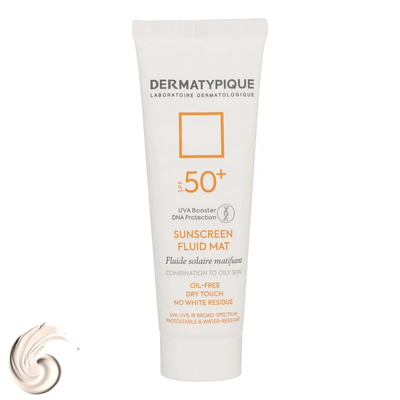 فلوئید ضدآفتاب بی‌رنگ درماتیپیک +SPF50 مدل SFM، مناسب پوست‌های چرب، حجم 50 میلی‌لیتر - تصویر 2