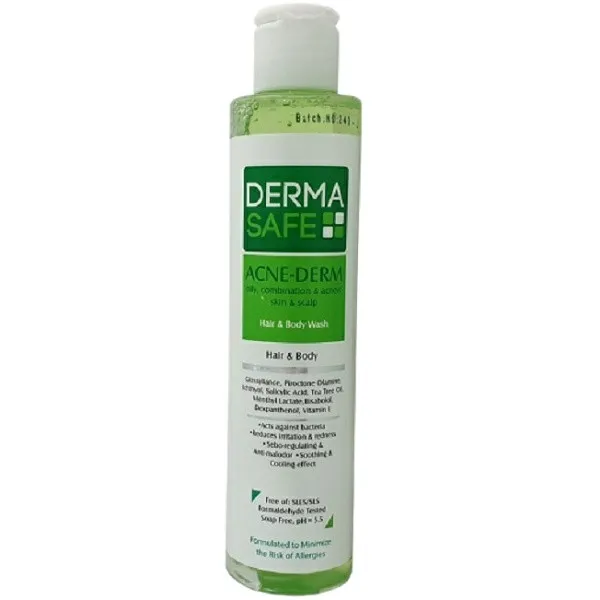 شامپو مو و بدن درماسیف مدل Acne Derm حجم 250 میلی لیتر - تصویر 3