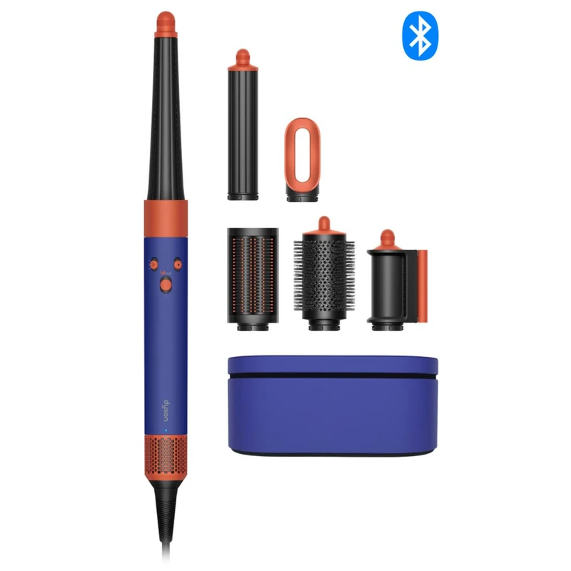 سشوار برسدار حالتدهنده 1300 وات دایسون مدل Airwrap id HS08 Straight+Wavy، موتور BLDC، وزن 630 گرم، دارای سری شانهدار، سری برسدار گرد پهن، کیف نگهدارنده، خشککن ملایم، متمرکزک - نمای 1