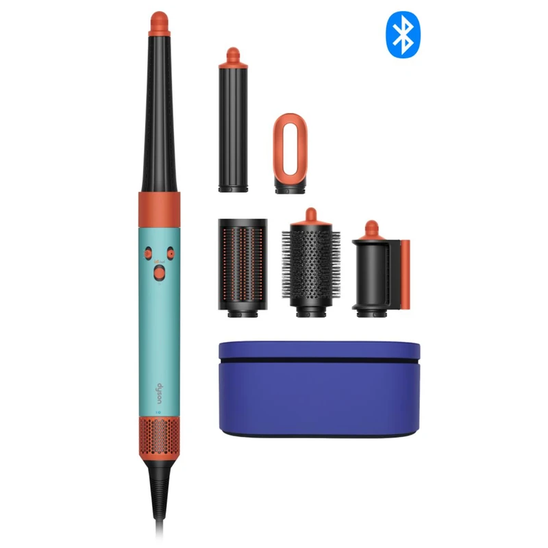 سشوار برسدار حالتدهنده 1300 وات دایسون مدل Airwrap id HS08 Straight+Wavy، موتور BLDC، وزن 630 گرم، دارای سری شانهدار، سری برسدار گرد پهن، کیف نگهدارنده، خشککن ملایم، متمرکزک - نمای 3