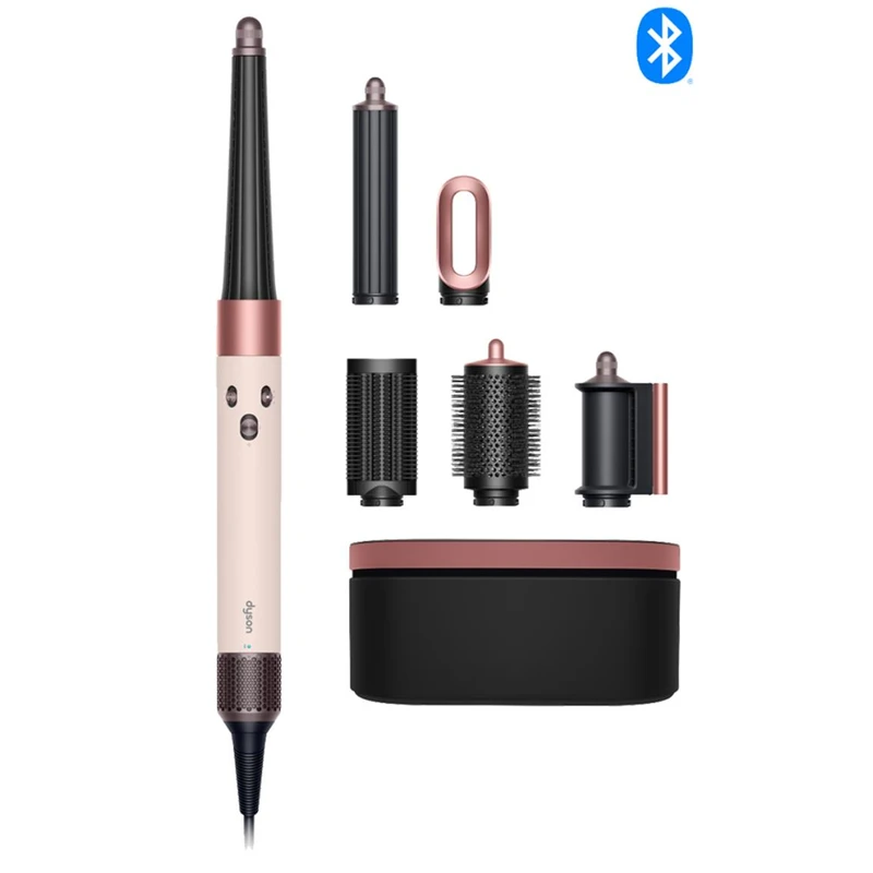 سشوار برسدار حالتدهنده 1300 وات دایسون مدل Airwrap id HS08 Straight+Wavy، موتور BLDC، وزن 630 گرم، دارای سری شانهدار، سری برسدار گرد پهن، کیف نگهدارنده، خشککن ملایم، متمرکزک - نمای 2