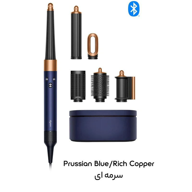 سشوار برسدار حالتدهنده 1300 وات دایسون مدل Airwrap id HS08 Straight+Wavy، موتور BLDC، وزن 630 گرم، دارای سری شانهدار، سری برسدار گرد پهن، کیف نگهدارنده، خشککن ملایم، متمرکزک - نمای 4