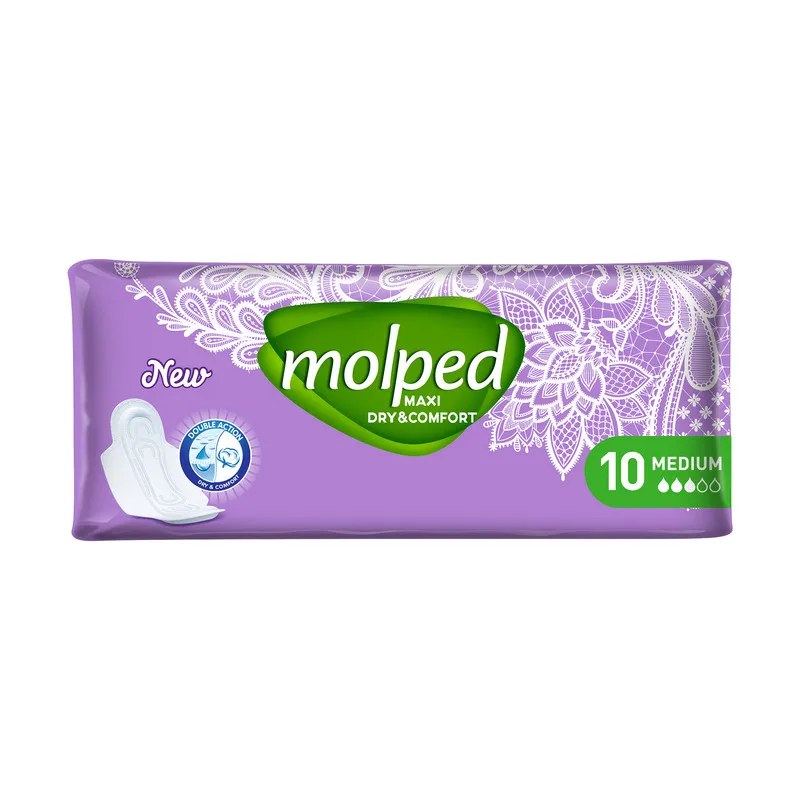 نوار بهداشتی مولپد مدل Dry بسته 10 عددی 