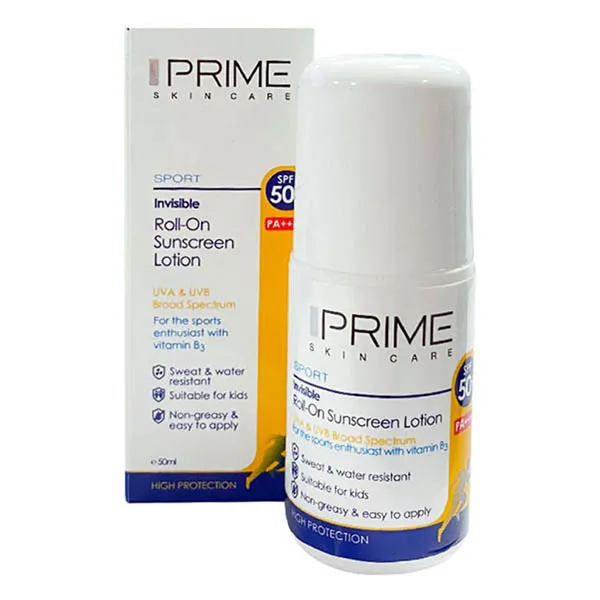 لوسیون ضدآفتاب پرایم مدل Spoert Invisible Roll-On، حجم 50 میلی‌لیتر - تصویر 3