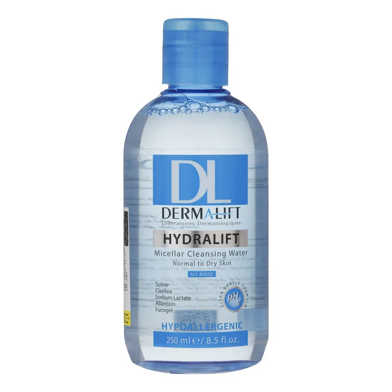 محلول پاک کننده آرایش صورت درمالیفت مدل HYDRALIFT مناسب برای پوست های معمولی و خشک حجم 250 میلی لیتر - تصویر 2