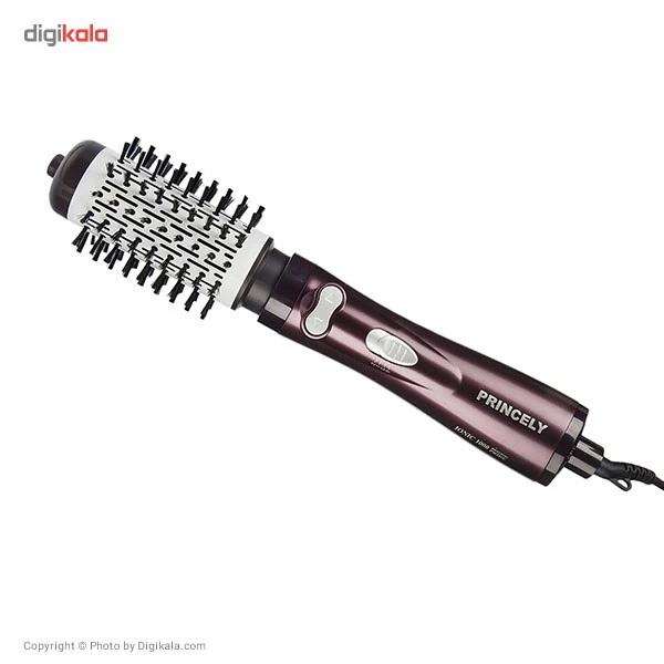 سشوار برسدار چرخشی 1000 وات پرینسلی مدل PR306AT، موتور DC، وزن 500 گرم، المنت سرامیک، دارای سری برسدار گرد باریک، سری برسدار گرد پهن با ویژگی فرکنندگی، صافکنندگی، حجمدهندگی، ب - نمای 5