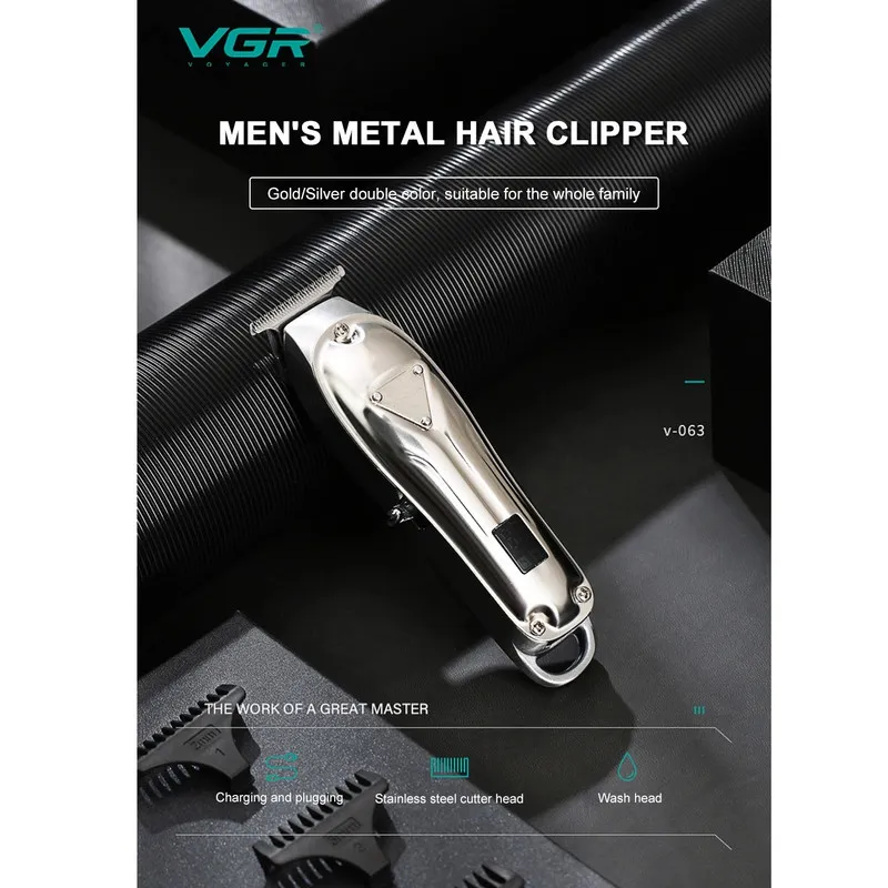ماشین اصلاح موی سر و صورت وی جی ار مدل v-063 - تصویر 3