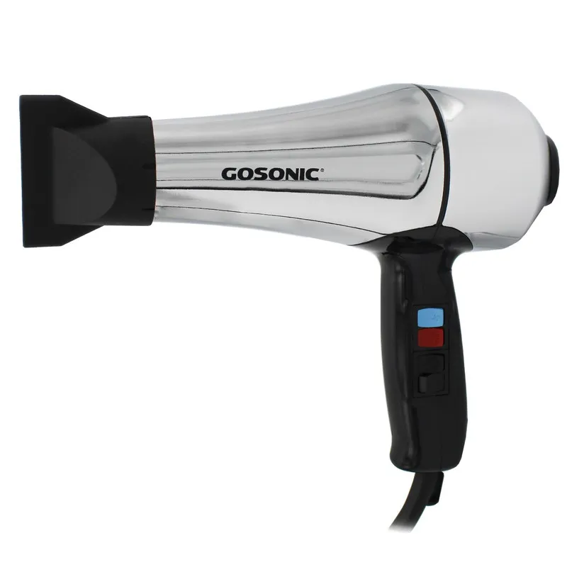 سشوار حرفهای 1800 وات گوسونیک مدل GHD-229، موتور AC، وزن 892 گرم، دارای سری متمرکزکننده پهن با ویژگی حجمدهندگی، با قابلیت فناوری تولید یون، باد سرد - تصویر 2