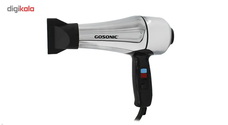 سشوار حرفهای 1800 وات گوسونیک مدل GHD-229، موتور AC، وزن 892 گرم، دارای سری متمرکزکننده پهن با ویژگی حجمدهندگی، با قابلیت فناوری تولید یون، باد سرد - تصویر 4