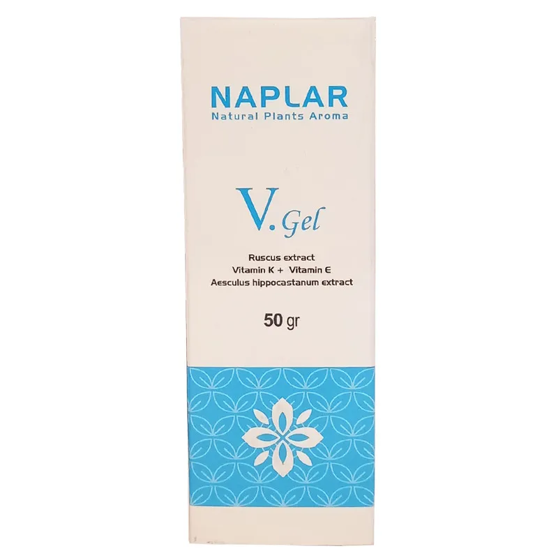 ژل موضعی واریس ناپلار مدل V-gel حجم 50 میلیلیتر حاوی عصاره کوله خاس و شاه بلوط هندی، تقویتکننده عروق سیاهرگی، کاهشدهنده درد، التهاب و سنگینی پا، مناسب انواع پوست و حاوی ویتامین K - تصویر 2