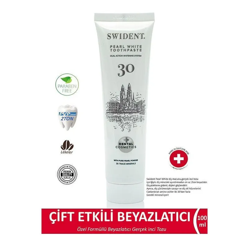 خمیر دندان سویدنت مدل Pearl  حجم ۷۵ میلی لیتر - تصویر 2
