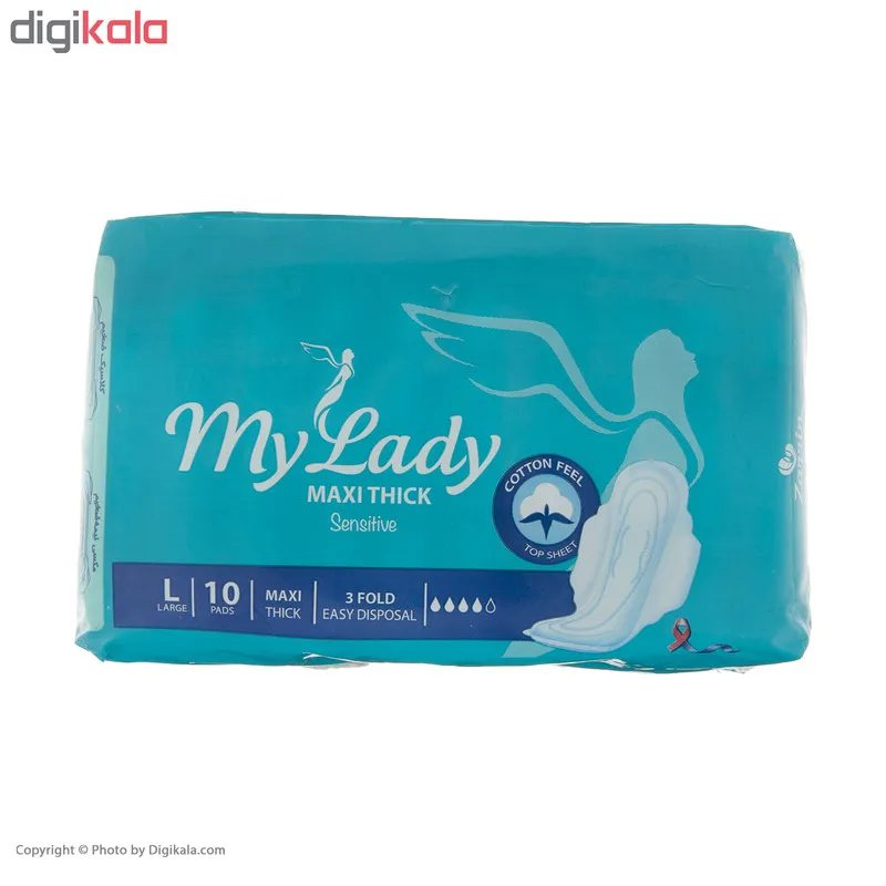 نوار بهداشتی بالدار مای لیدی مدل Maxi سایز بزرگ بسته 10 عددی - تصویر 3