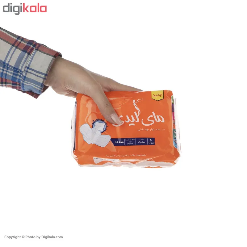 نوار بهداشتی بالدار مای لیدی مدل Maxi سایز بزرگ بسته 10 عددی - تصویر 2