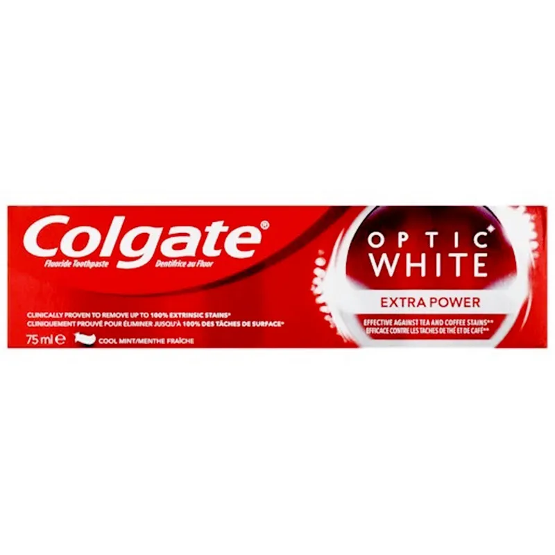 خمیر دندان کلگیت سری Optic White مدل EXTRA POWER حجم 75 میلی لیتر