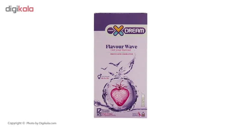 کاندوم ایکس دریم مدل Flavour Wave بسته 12 عددی - تصویر 3