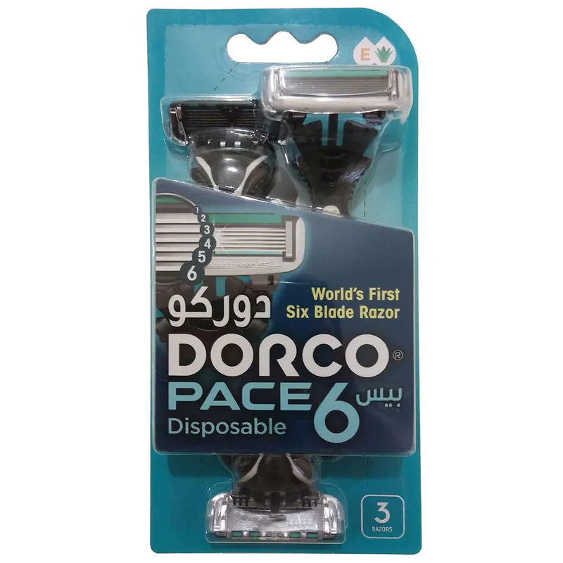 خودتراش دورکو مدل Pace 6 Disposable تحت لیسانس بسته 3 عددی