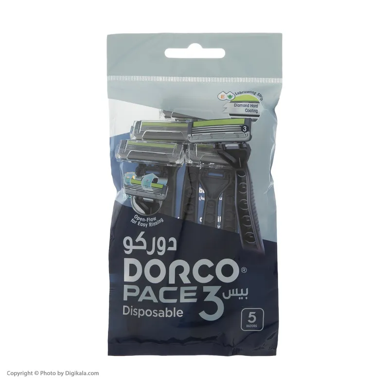 خودتراش دورکو مدل Pace 3 Disposable تحت لیسانس بسته 5 عددی - تصویر 2
