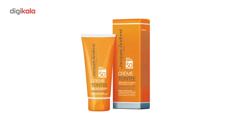 کرم ضد آفتاب رنگی ژاک آندرل پاریس SPF50 مدل TINTED مناسب پوست های چرب حجم 50 میلی لیتر - تصویر 3